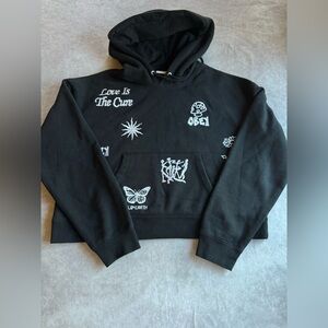 Obey Black Hoodie with Logo Tag